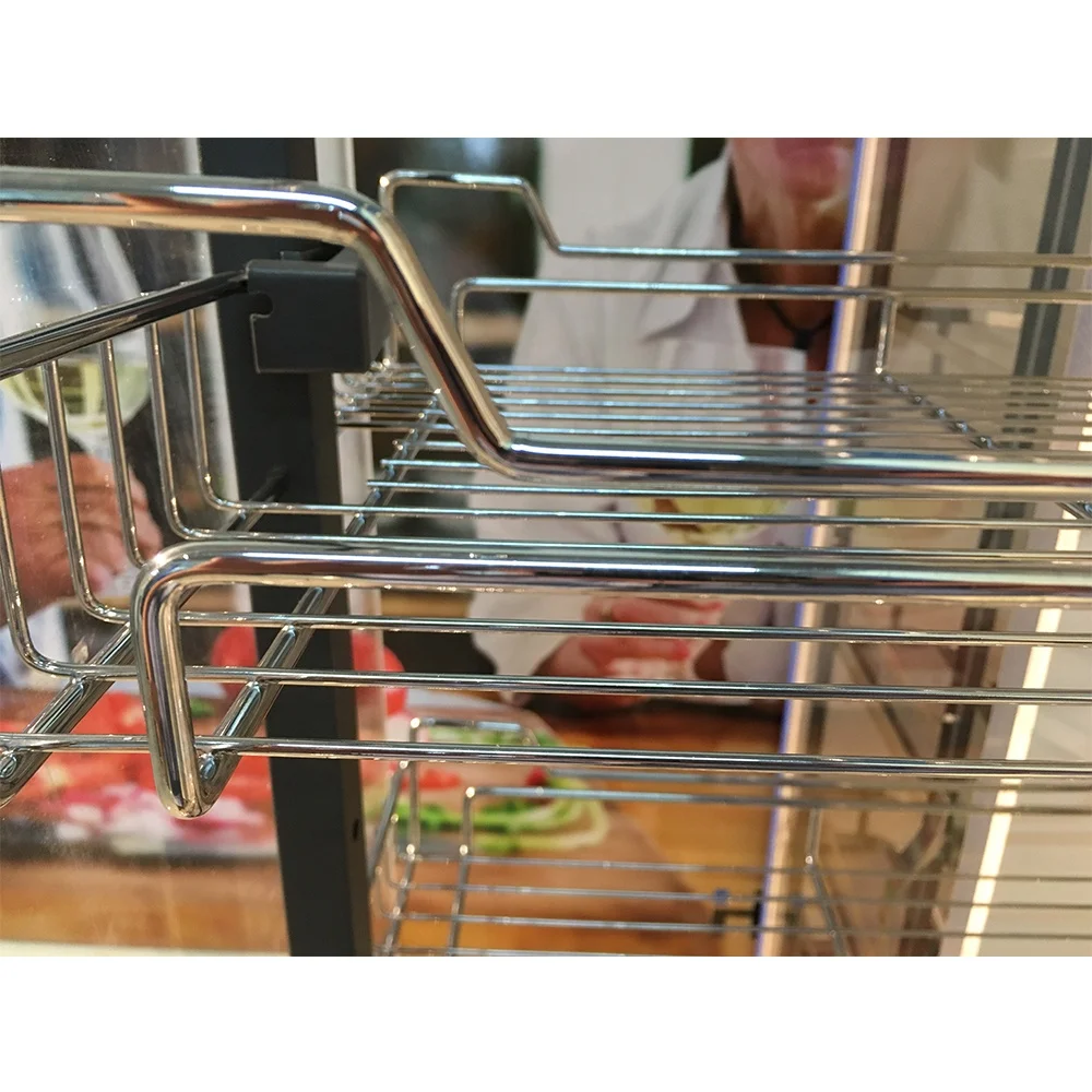 For kitchen cabinet metal tall larder pull-out pullout pantry unit tandem cupboard hardware sliding slide pull out wire baskets