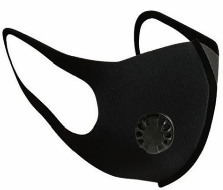 
fashion washable and reusable face sponge dust with valve for nose and mouth 