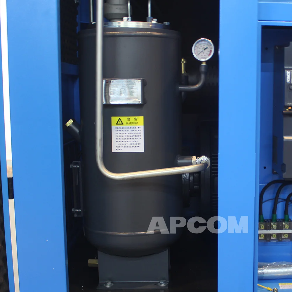 H APCOM 45kw Gas Air Compressor de ar Industrial 45 kw 75kw 90kw 60hp 100hp Pm Vfd Screw AirCompressor 8bar 10bar 13bar 400cfm