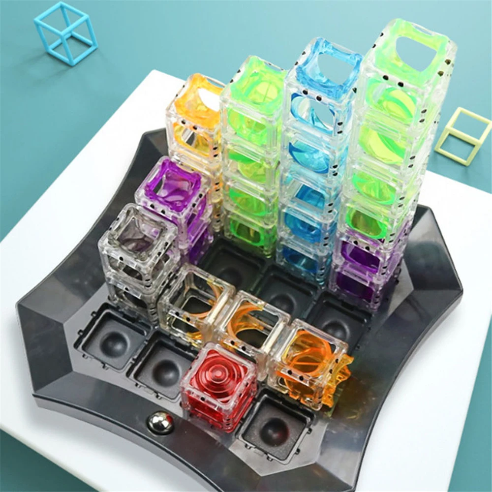 STEM Educational Science Kit Labyrinth Escape Ball Run Brain Logical Thinking Marble Maze Game Building Toy For Kids