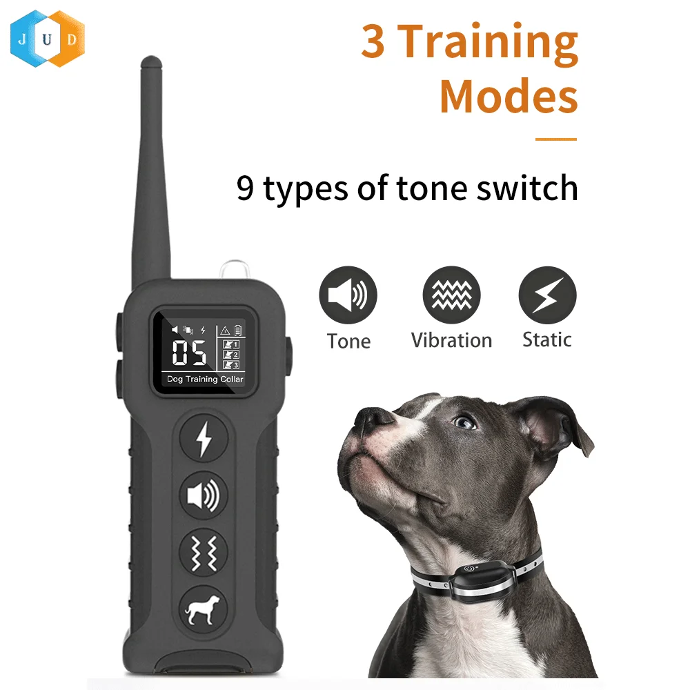 2023 New Arrival 99 Vibrate Shock Correction Hunting Dog Agility Training E Collar with 1000M Remote Control IP67 Waterproof