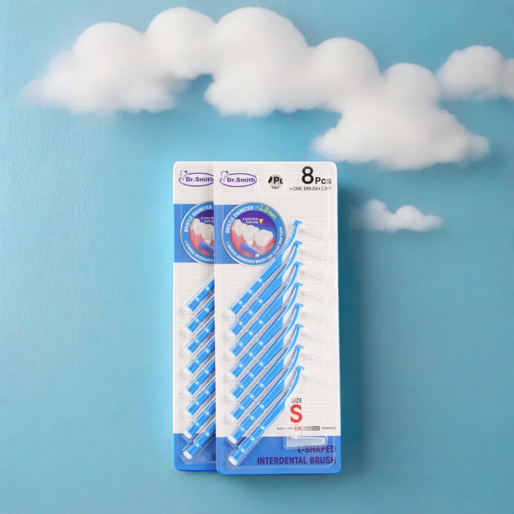 China Wholesale New Design L-Shaped Interdental Brush Customizable Teeth Cleaning Toothpick for Adults