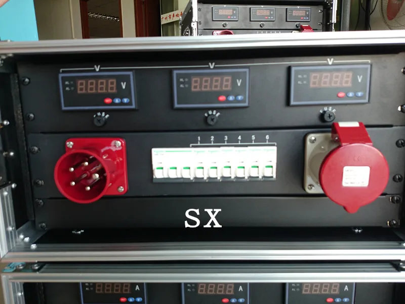 6way power distro rack single phase electrical panel box