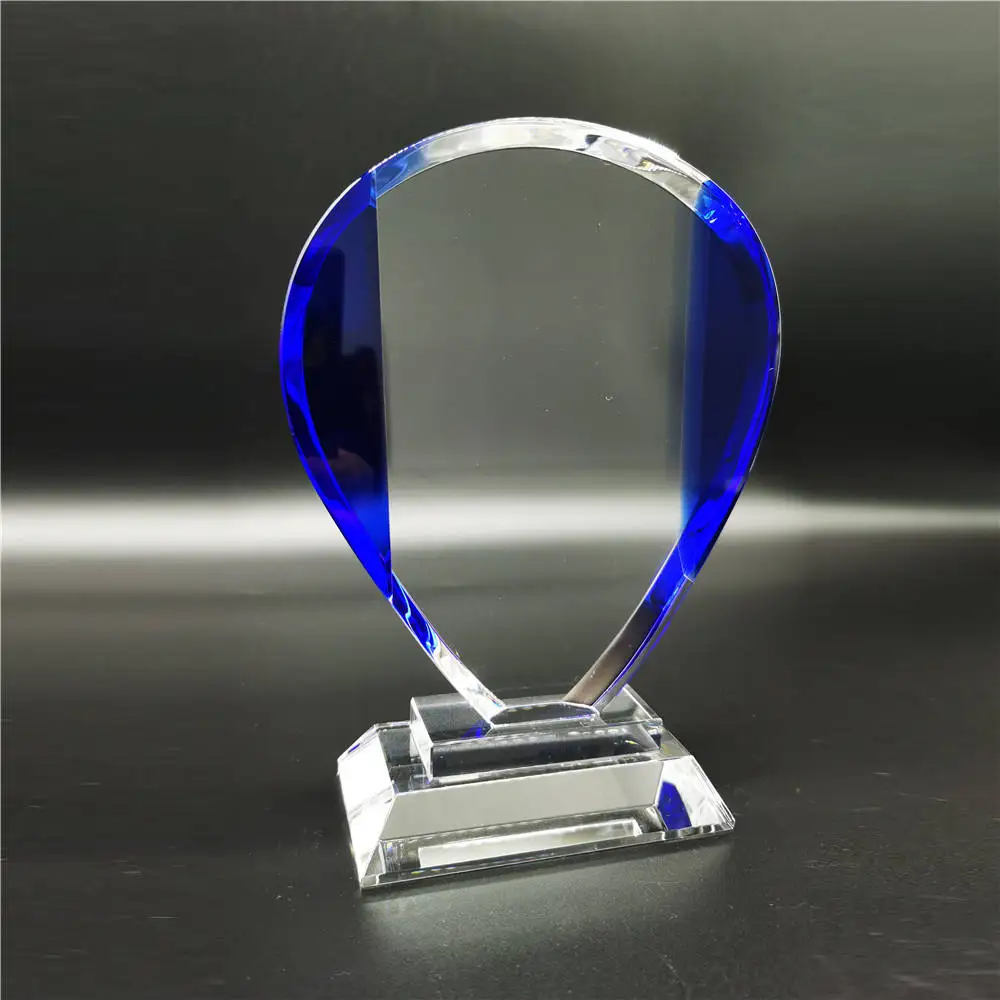 Customized 3d Carved Circular Blank Glass K9 Crystal Trophy Transparent Crystal Plaque By The Manufacturer