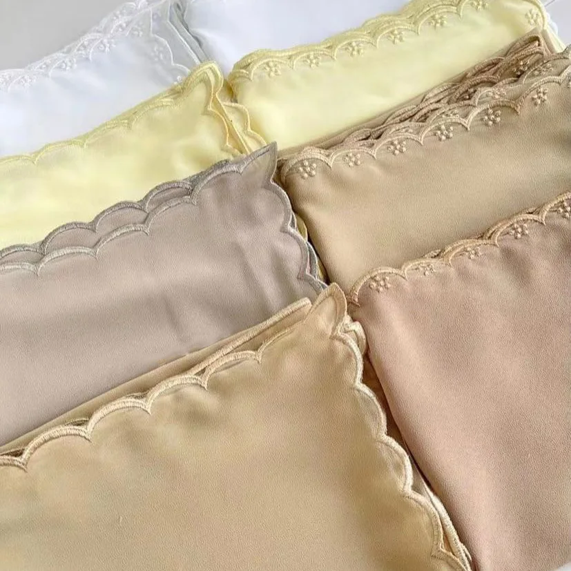 2022 Newest Design Elegant Scallop Embroidery Pearl Chiffon Hijab Luxury Scarf Embroidery For Muslim Women Shawls