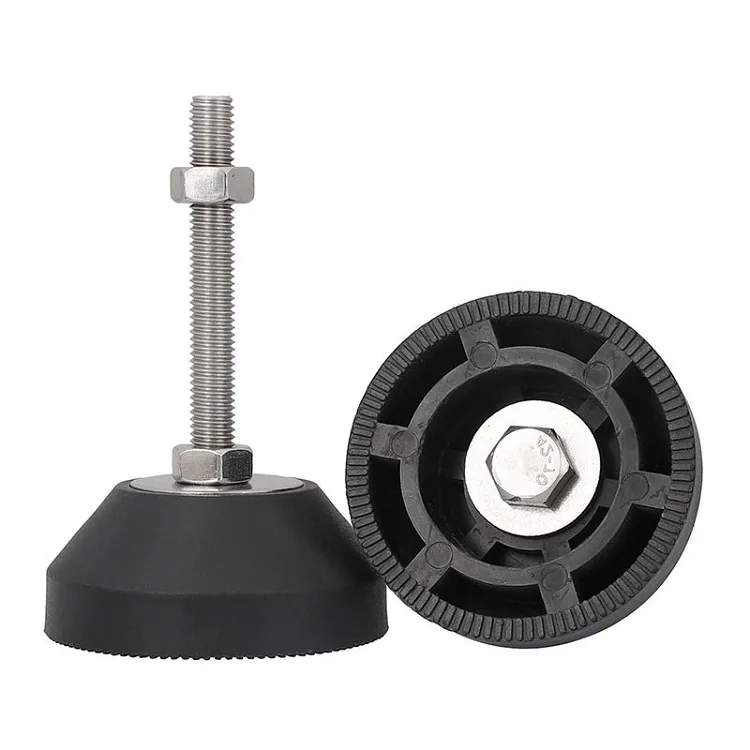 Высококачественные регулируемые нейлоновые жесткие выравнивающие ножки с 304 нитью из нержавеющей стали m10x80 мебельная ножка с монтажной пластиной