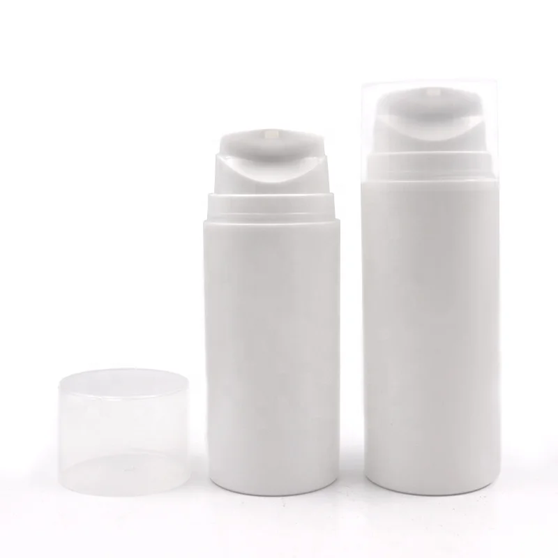 Airless Pump Bottle 30ml 50ml 100ml 120ml 150ml 200ml White PP Vacuum Emulsion Lotion Pump Bottles