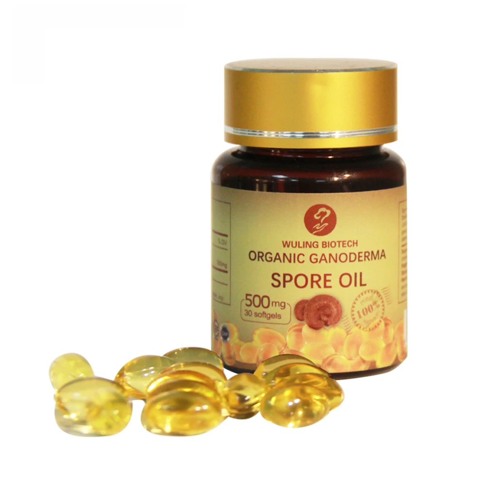 2021 лучшее качество USDA сертифицировано Ganoderma lucidum reishi гриб спора масляная капсула