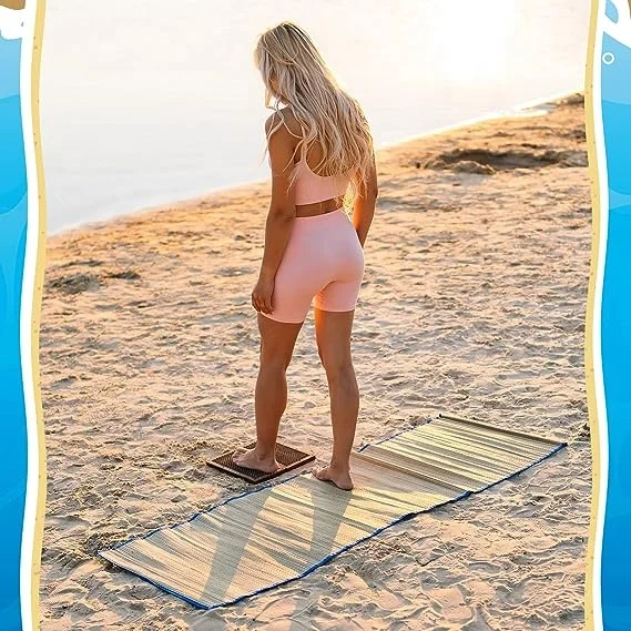 66112#cheapest rice straw mat outdoor woven straw beach mat