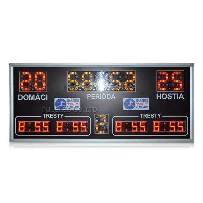LED electronic sports goal scoreboard led scoreboard led hockey scoreboards for sale LED sport gametime display