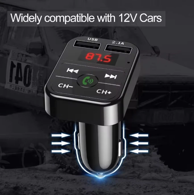 Автомобильный беспроводной передатчик BT FM автомобильный комплект Handsfree LCD MP3 плеер USB зарядное устройство