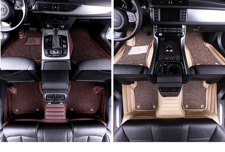 factory price Left hand drive 5D custom-built car floor mats for Audi A8