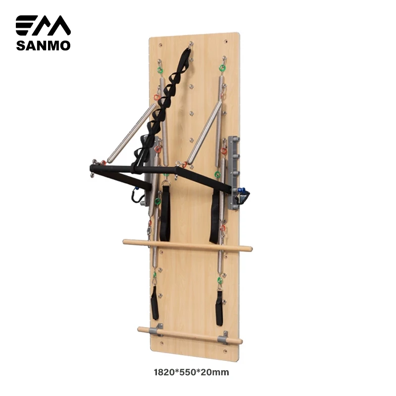 2024 NEW SANMO High Quality Professional Indoor Home Fitness Pilates Wall Mounted Reformer Pilates Springboard For Yoga Training