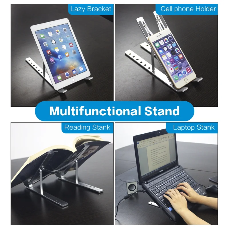 Ergonomic adjustable portable aluminum alloy laptop stand foldable desktop laptop holder adjust notebook bracket for macbook