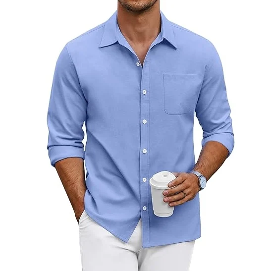100% Cotton oxford wholesale mens dress shirts magliette-shirt solid color personal logo customization