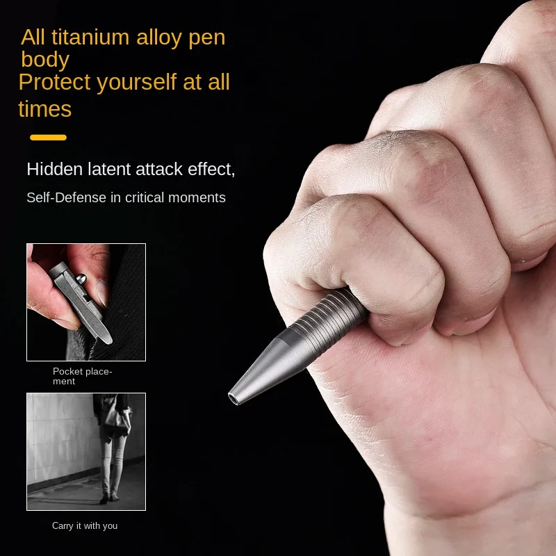 new 2024 titanium alloy tactical pen Multifunctional bolt Signature pen carry-on high-end Signature pen