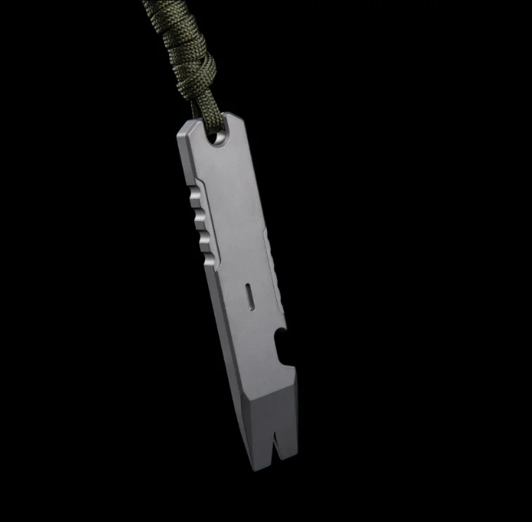 Multifunctional Portable Outdoor Emergency Tool Mini Crowbar Titanium Alloy EDC Pry Bar