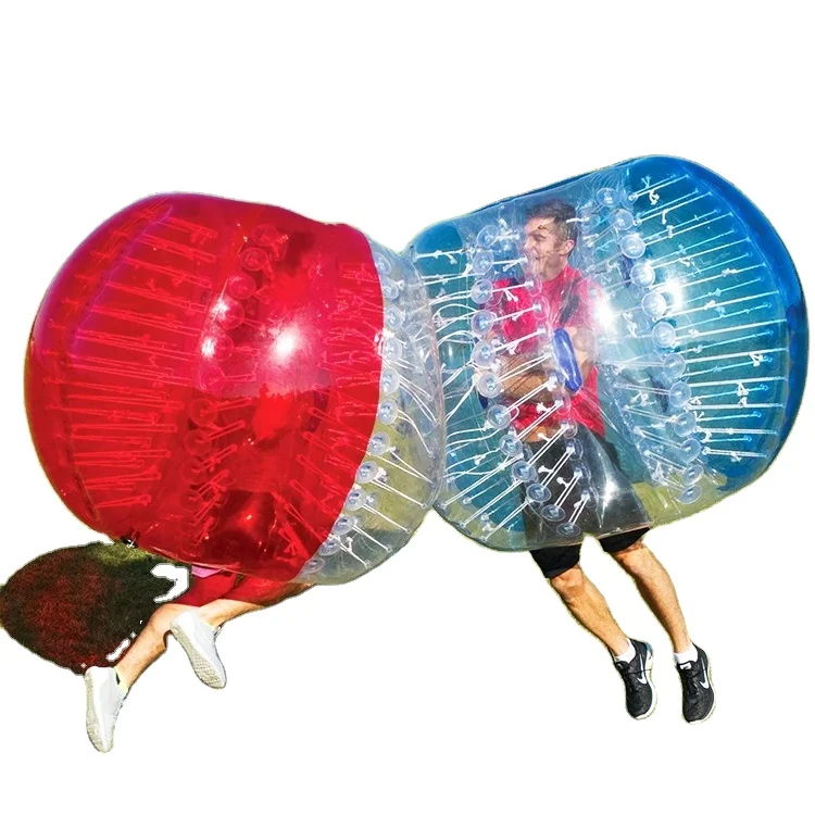 Hot Selling Human Knocker Inflatable Soccer Body Zorb Football Soccer Ball Bubble Balls Bumper Zorbing Ball With Colored Dot