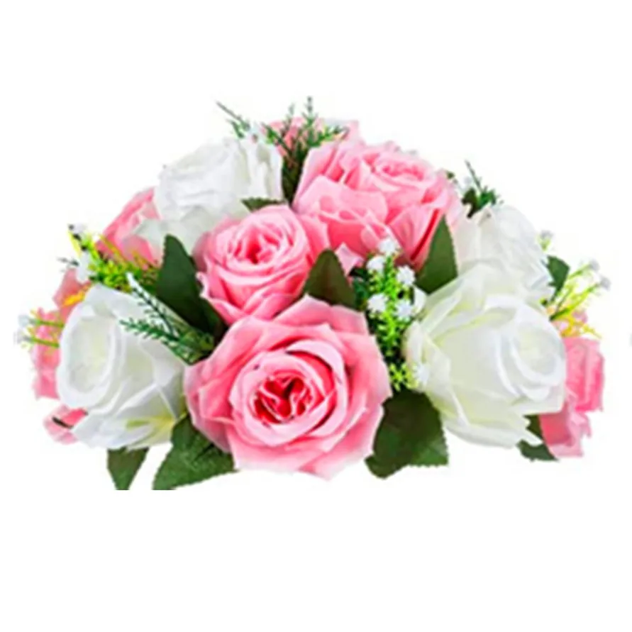 Silk rose flowers  Suit for Wedding Party Centerpiece Road Lead Flower Rack artificial flower ball decoration