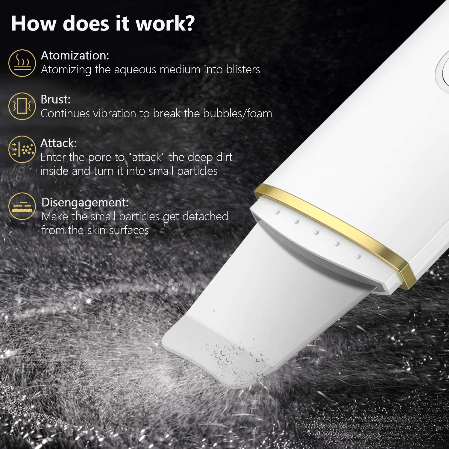 Facial Cleaner Dermabrasion Ion Ultrasonic Skin Scrubber And Ultra Sonic Beauty Personal Care Acne Pore Beauty Equipment