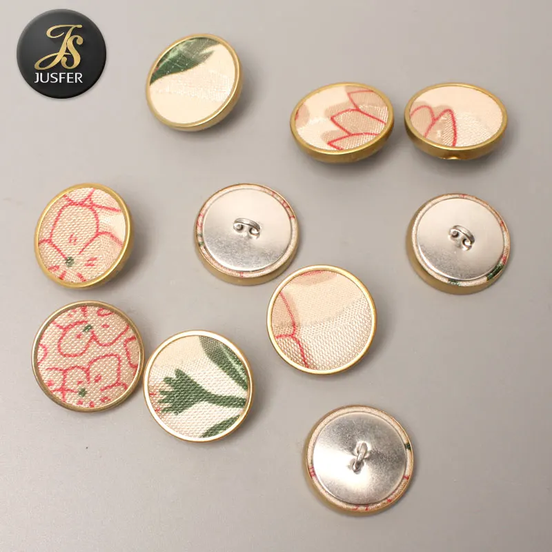 
classic flat cloth silver metal shank buttons for blazers 