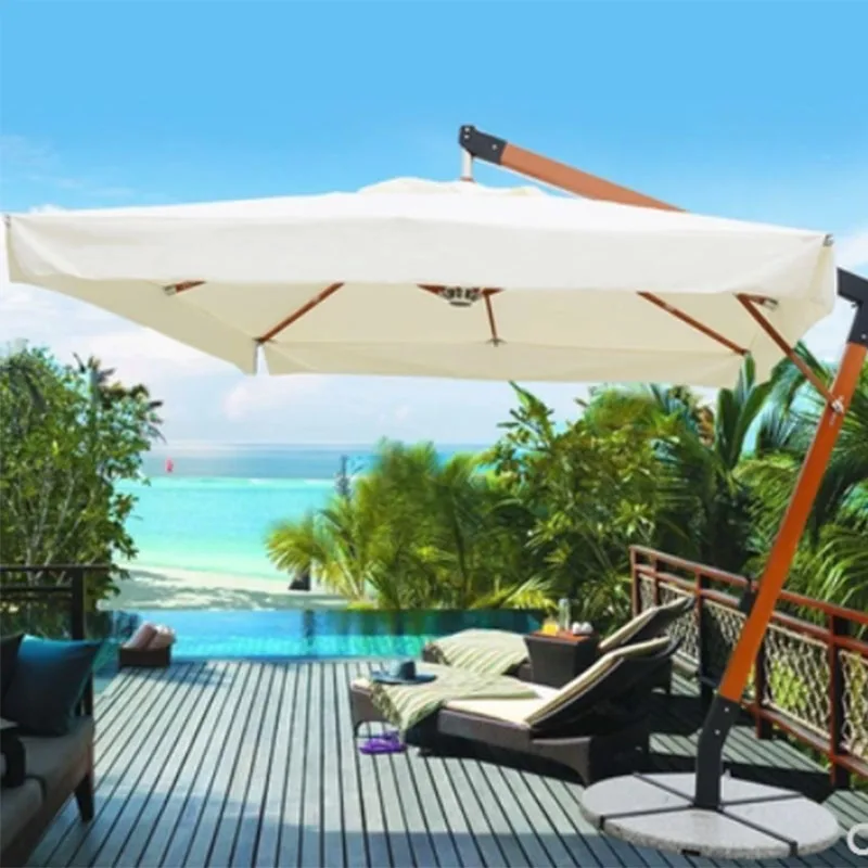 Manufacturers directly supply wooden hanging umbrellas luxury solid wood outdoor sun umbrellas