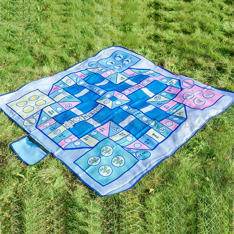 Wholesale Customized Flying Chess Folding Waterproof Blanket for Outdoor Camping Oxford Cloth Damp Proof Grass Mat