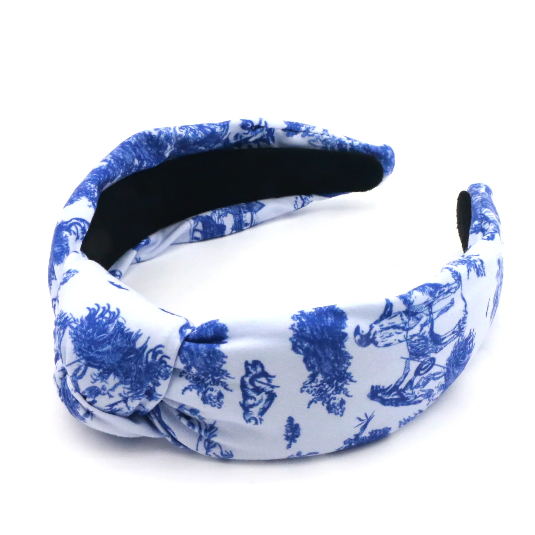 Europe America designer headband sets blue print hand made bling fall hairband for women