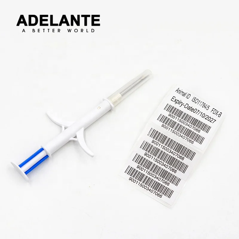 ADELANTE RIF14 Manufacturer Wholesale FDX-B 134.2KHz Injectable Implant Fish RFID Animal Micro Chip Microchip Pet ID Tag For Dog