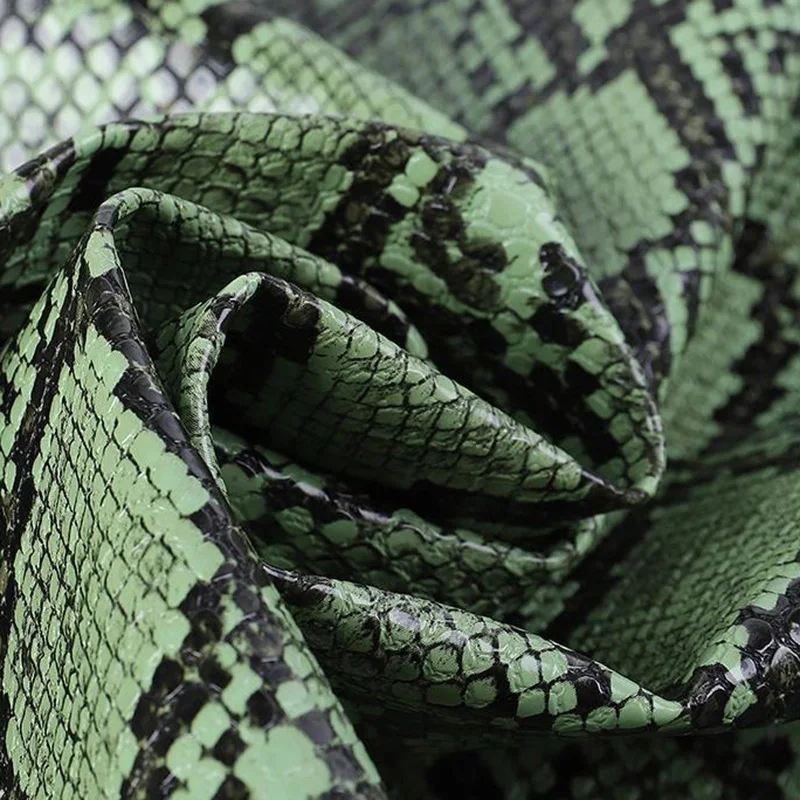 synthetic leather python pattern  is used for luggage, decoration, shoe materials, handbags, furniture soft bags, belts, etc.