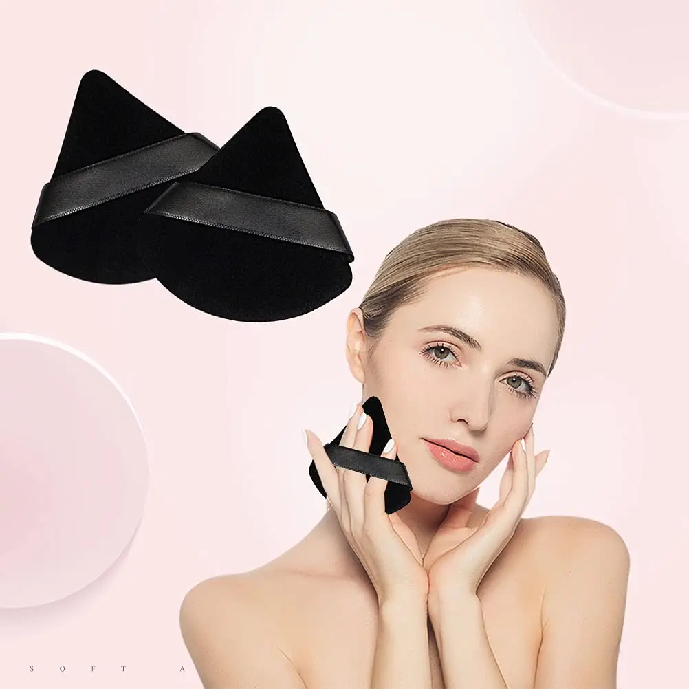 HZM Powder Puff Factory Customized Triangle Flocking makeup Puff