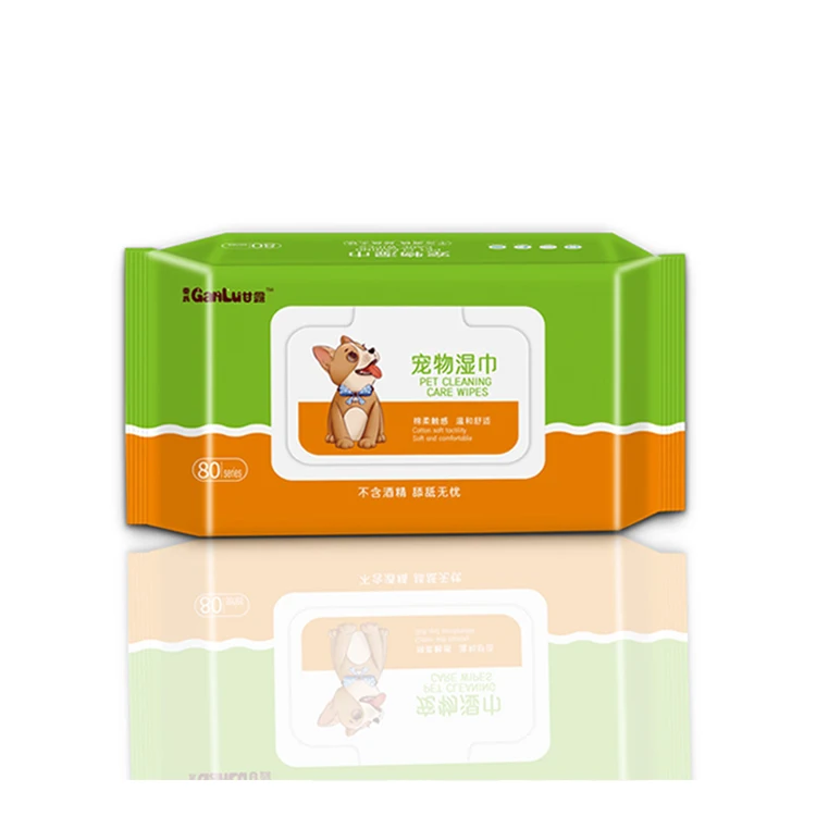 Biodegradable Soft Safe Eco Friendly Cleaning Pets Grooming Wet Wipes Pet Product 10000 Bags Non-woven Custom Request BST Care