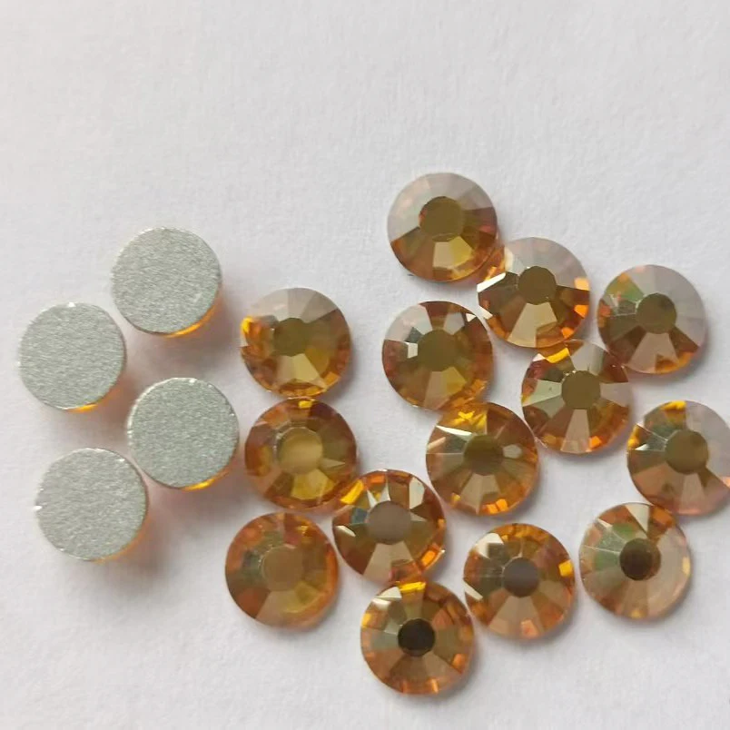 sparkling  topaz glass rhinestones for nails ,garment accessories