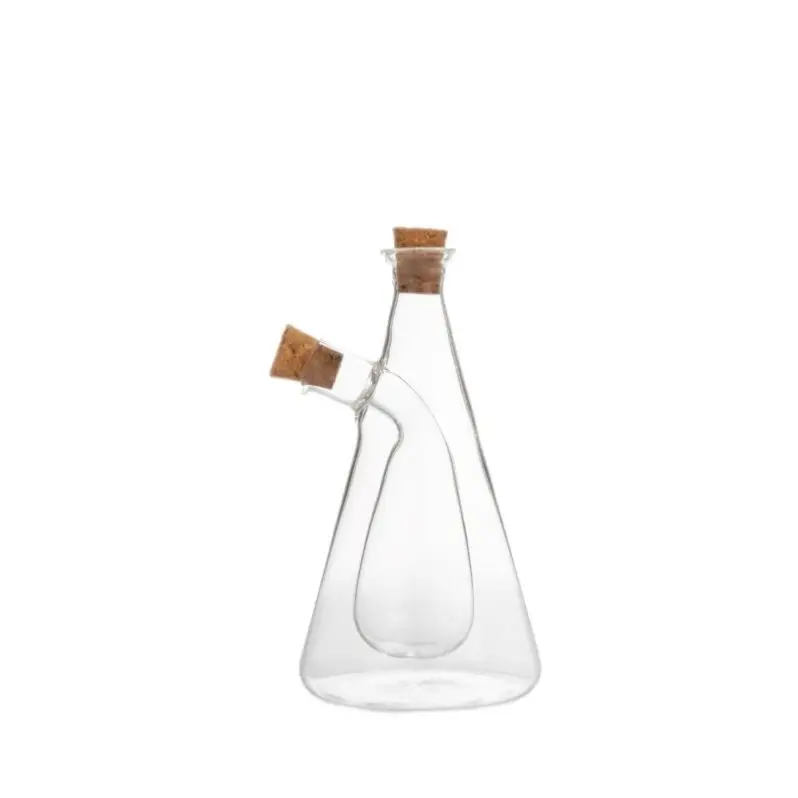 Hand blown dual use olive oil and vinegar bottle cooking glass oil dispenser
