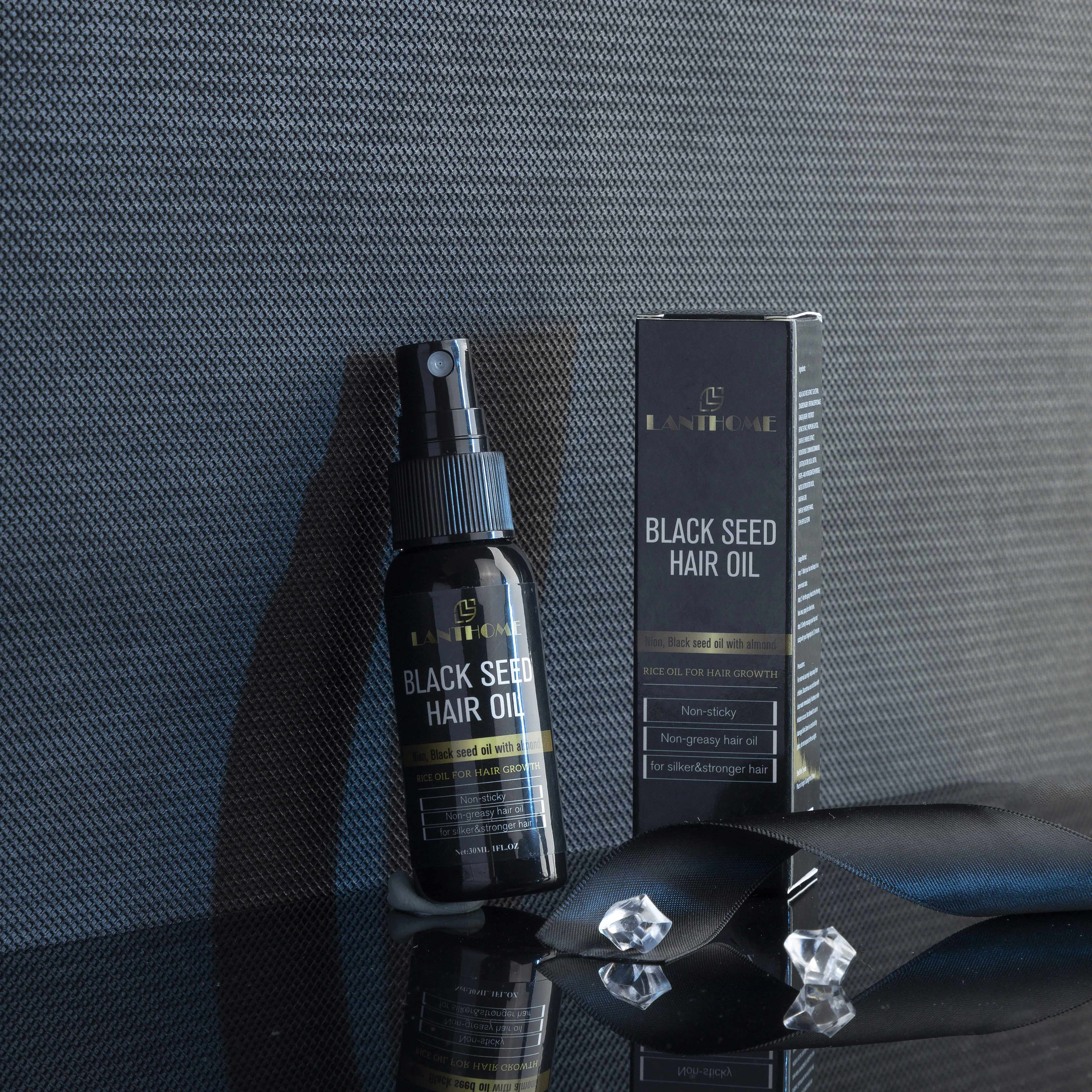 Wholesale Organic Fast Hair Loss Care Growth Treatment Bald Hair Black Seed Oil Rice Oil For Hair Growth Spray