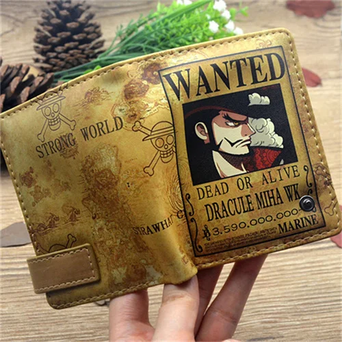HNSC7 Style Short Coin Wallets Anime PU Purse WANTED DEAD or ALIVE Nika Luffy 1 PIECE Women Men Kids Child Wallet Card Holders