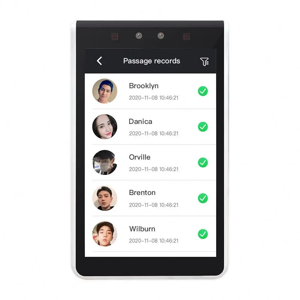 Безопасность Система записи посещаемости гиростабилизатор камеры для термического формирования изображений с функцией распознавания лиц измерения температуры машина контроля доступа