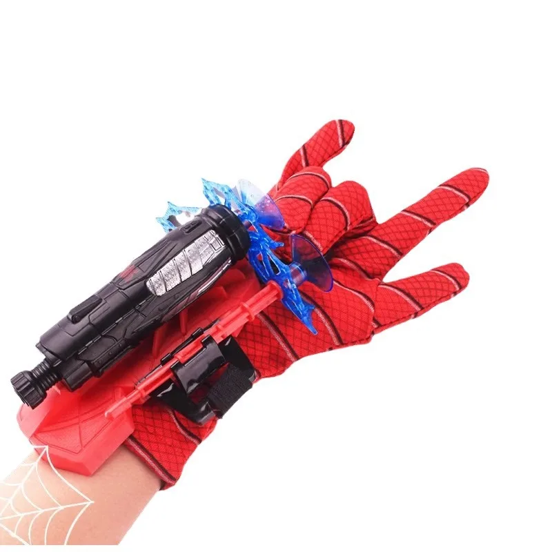 Cosplay Spider Man Toys Pretend Super Man Bow and Arrow Launcher Web Shooter Safety Wrist Toys Games for Kids