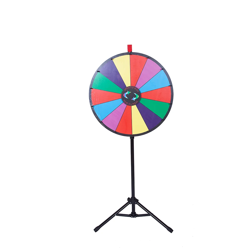 Заводские оптовые продажи на заказ хорошее качество 24 дюйма активная игра lucky Spinning призовое колесо со штативом для игры
