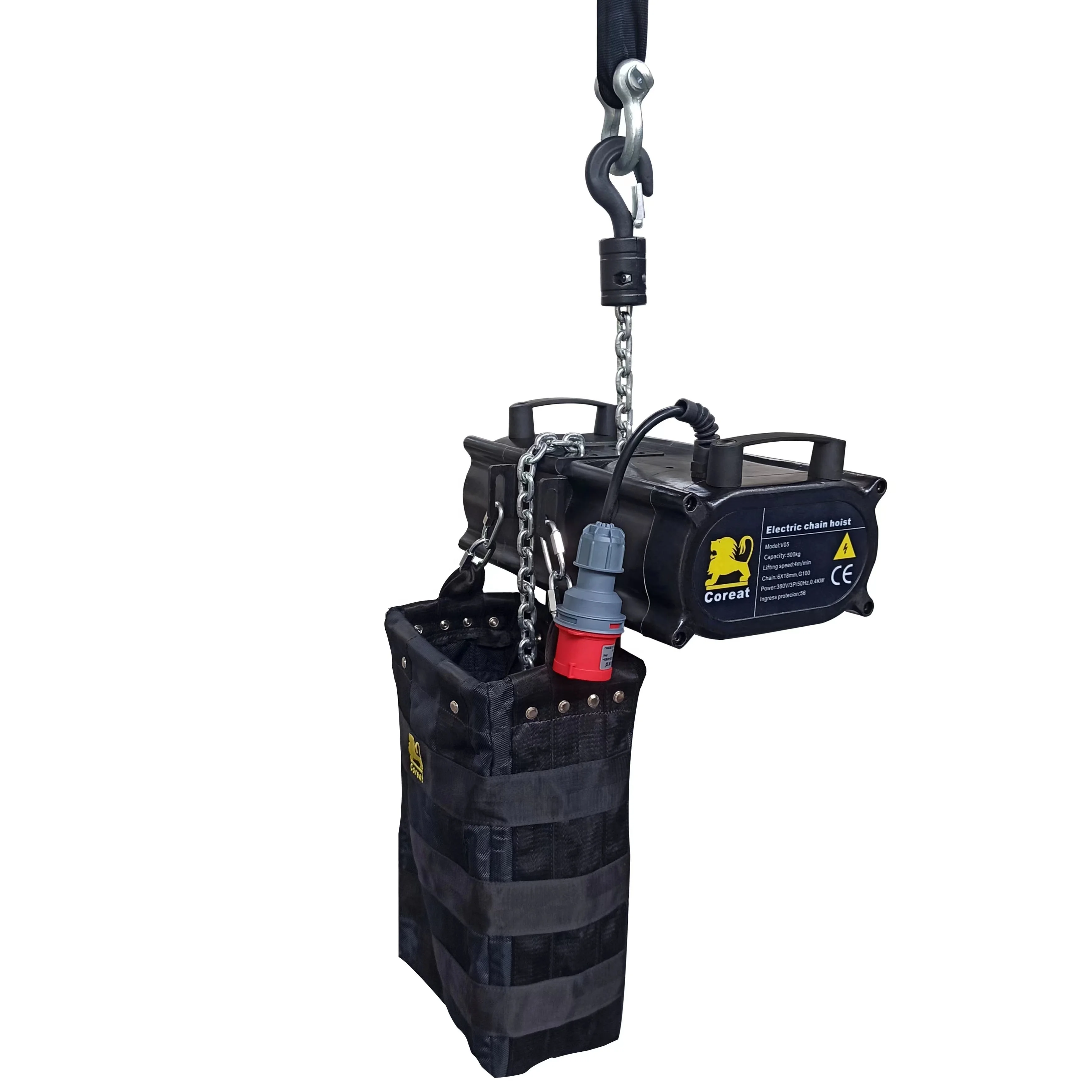 Coreat Stage Electric Chain Hoist 500kgs 0.5 ton Electric Winch For Truss