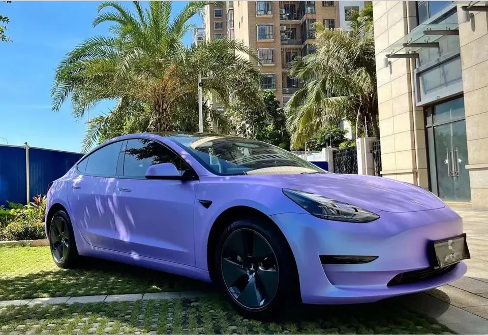 Satin Flip Glacial Frost Blue Car Wrap Vinyl Film Car Wrapping Stickers Vinyl Air Bubble Free For Vehicle Styling Size:1.52*18m