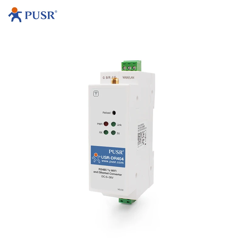 PUSR USR-DR404 1 port Din Rail Modbus RTU to TCP RS485 Serial to WiFi to Ethernet converters