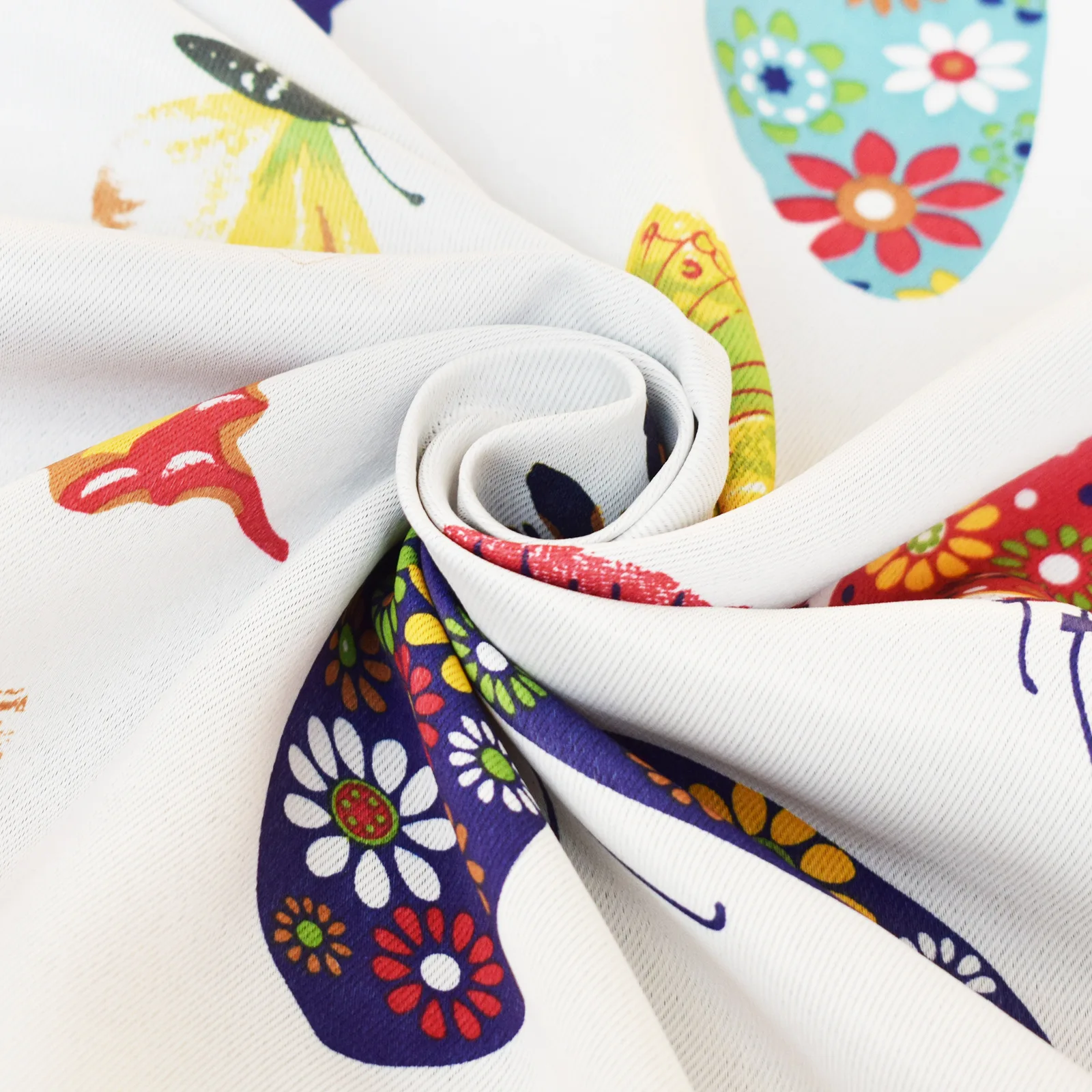 New style butterfly design blackout decorative window curtain fabrics blackout curtains for living room