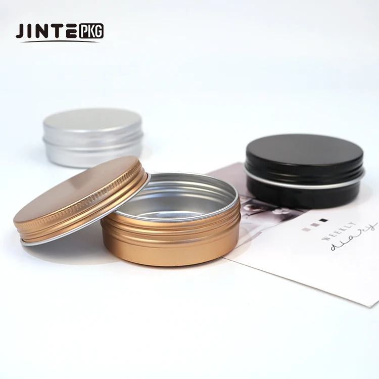 Cosmetic Food Grade 100ml Aluminum Tin Tea Containers  Custom Aluminum Cans Gold Aluminum Jar For Hand Hair Cream