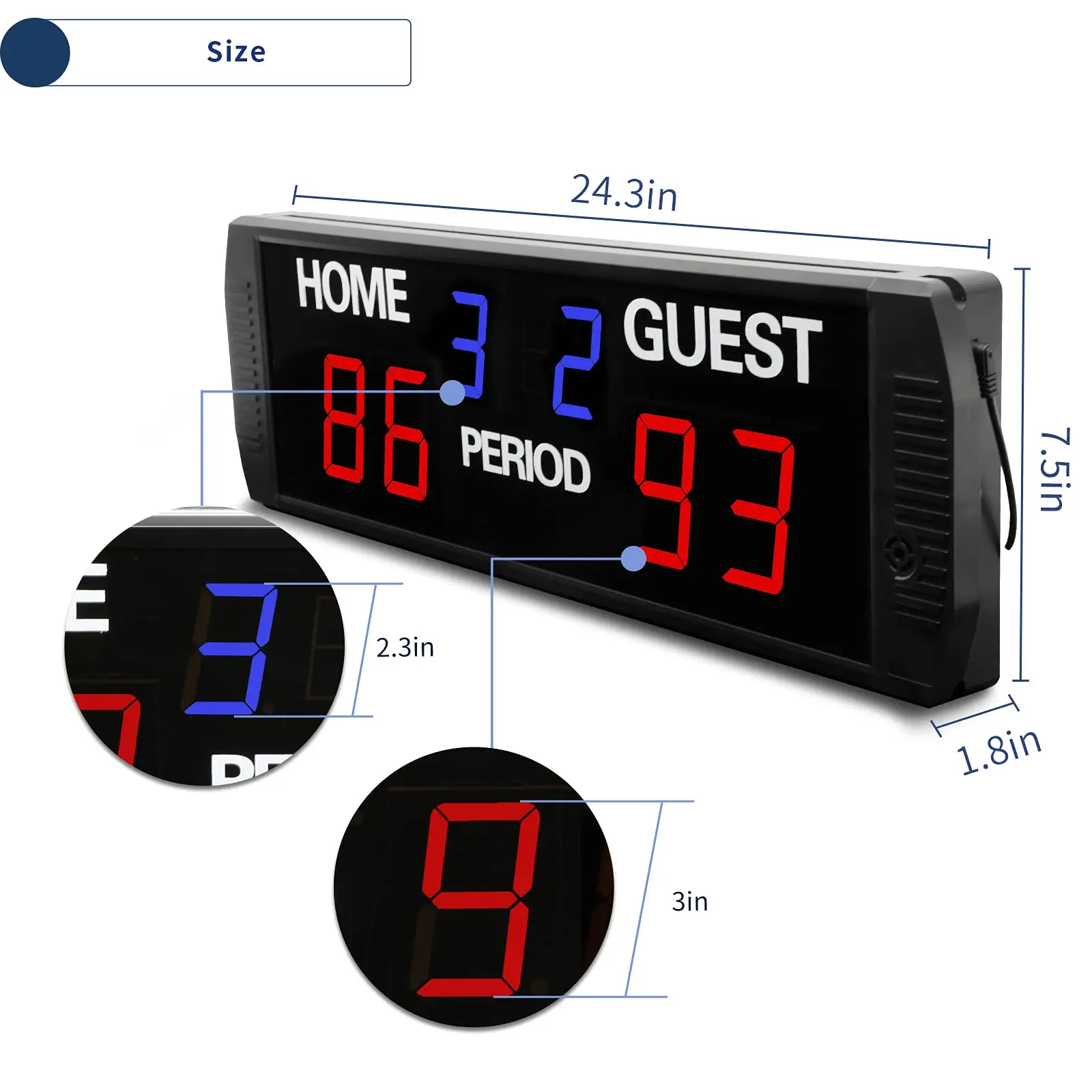 New Design Digital Portable Mini Remote Control Golf Scoreboard Small Electronic Score Board for Basketball Soccer Tennis