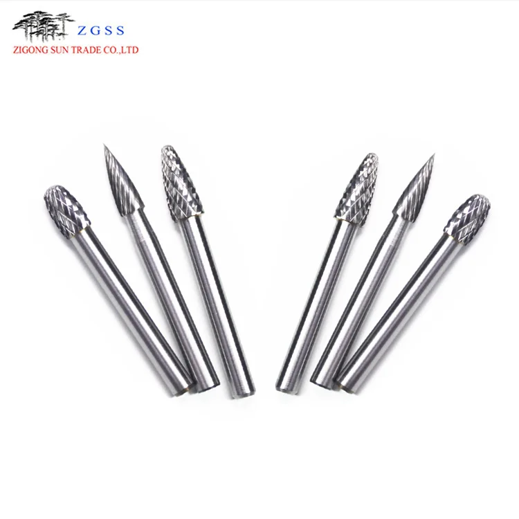 Various head shape tungsten carbide burrs