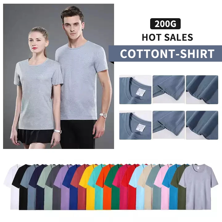 wholesale tshirt custom color size t shirts polyester custom printing blank t-shirt man cotton custom logo t-shirt