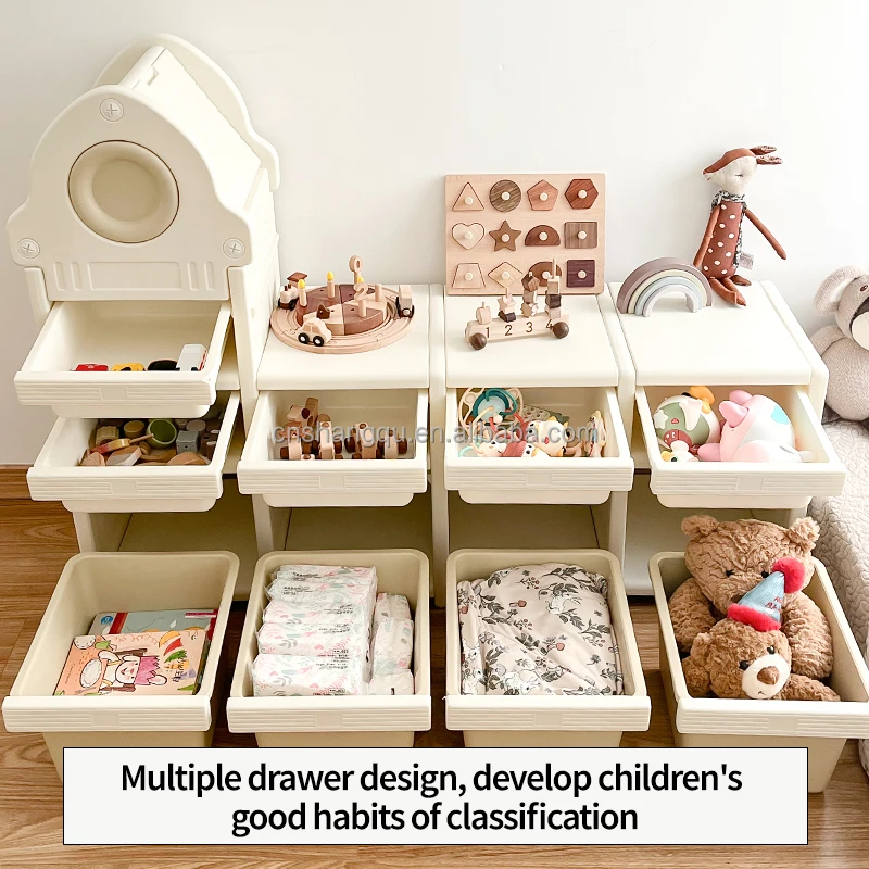 child toy storage shelf shelves living room furniture durable multi-layer large capacity plastic kids toy storage cabinet