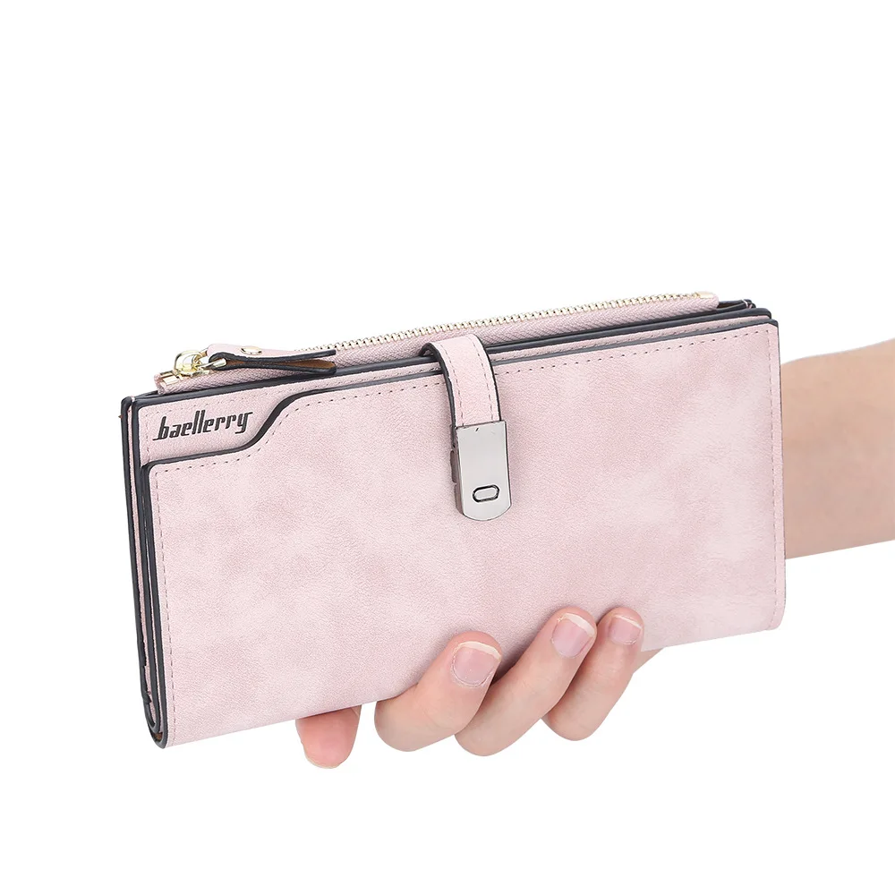 Wholesale korean brand zipper girls wrist wallet cell phone ladies long purse