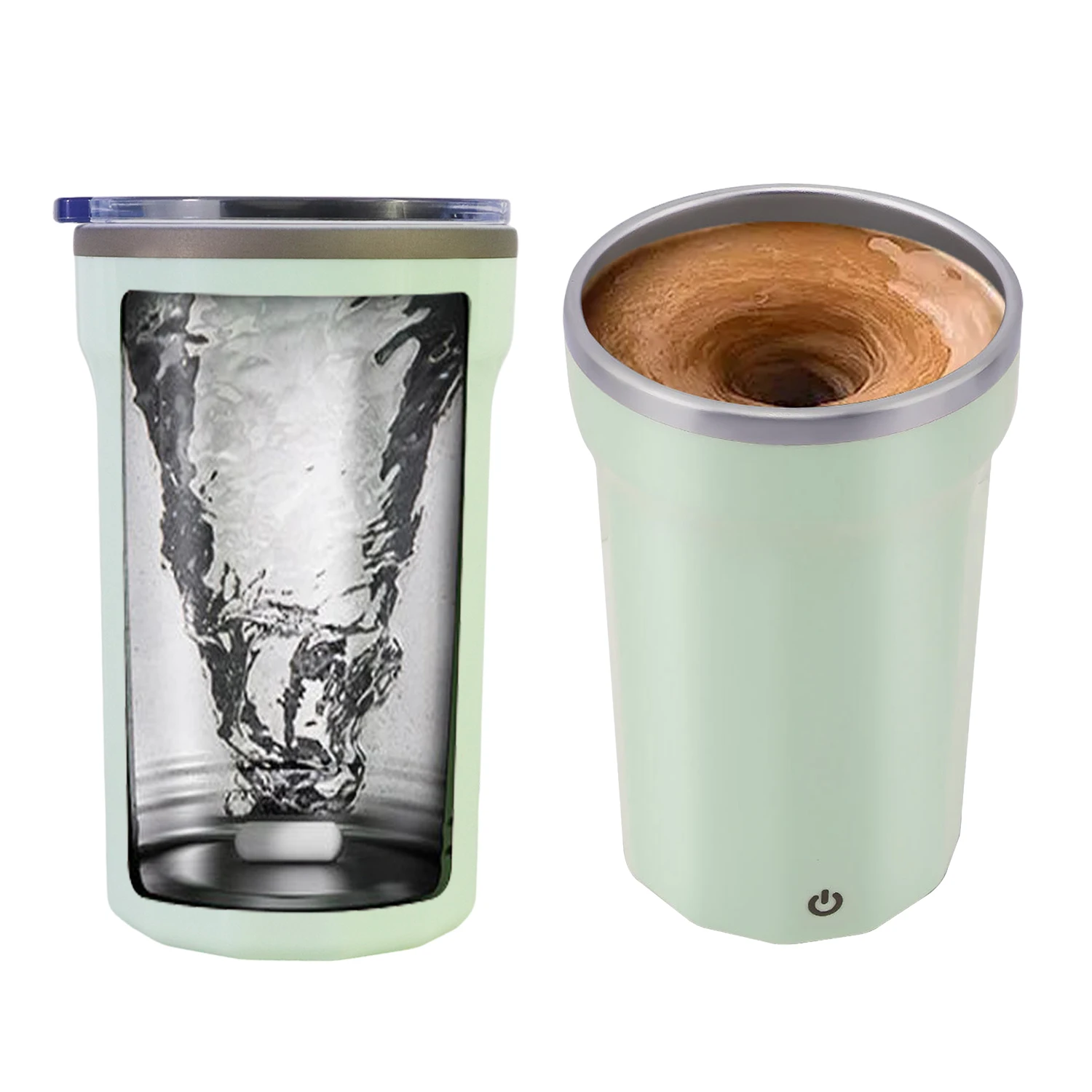 12oz Custom Auto Magnetic Stirr Mix Stainless Steel Coffee Cup Smart Electric Rechargeable Self Stirring Mug